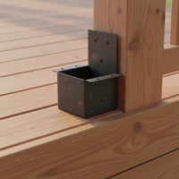 4 Pieces Pergola Post Connector Powder-Coated 4x4 Post Bracket Predrilled Holes 4x4 Lumber Bracket
