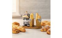 Decorative Chef Tissue Holder with Wood Base Freestanding Tissue Dispenser Vintage Compact for Chefs, Bakers
