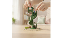 Miniature Spiral Staircase Wooden Staircase with Round Base Compact Decor for Hobbyists, Collectors, Dioramas, Miniature Gardens, Holiday Displays