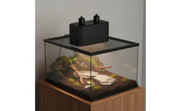 Independent Switch Control Double Dome Amphibian Lamp High Reflection Double Amphibian Light Fixture Hook Hanging Design for Vivarium
