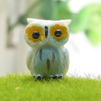 3 Pieces Japanese Design Fairy Garden Owl DIY Landscaping Miniature Owl Figurine Long-Lasting for Succulent Display, Terrarium