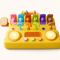 Toy Bus with Buttons Interactive Busy Board with Handle Sensory Toy with Buttons Tactile Busy Board with Lights Tabletop