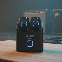 Low Latency 5.8G Wireless Audio Transmitter Receiver Wide Compatibility Guitar Wireless Audio System Plug and Play Rechargeable Dock for Performers, Classroom