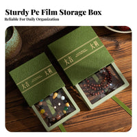 New Year Theme PE Film Shadow Box Hot-Stamped Accents Floating Film Jewelry Box Dustproof for Hobbyists, Adults, Holidays, Home Decoration