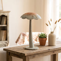Metal Mushroom Sculpture Freestanding Mushroom Garden Ornament Weatherproof for Gardeners, Homeowners