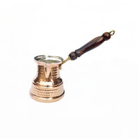 Handmade Turkish Cezve Tin-Lined Hammered Cezve Pouring Lip Copper Ibrik Stovetop Safe for over a Flame