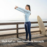 women's Surfing Suit Quick-Dry Zip Front Sun Protection Swimsuit Zip Front Sun Shirt Flattering Fit for Surfers, Diving