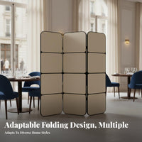 Foldable Multi-Panel Folding Screen French Inspired Arched Panel Screen Movable Room partitionr Minimalist design for Interior Designers, Business Owners, Restaurant, Bedroom, Studio Apartment, Boutique