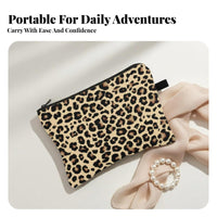 Leopard Print Makeup Bag Large Capacity Leopard Print Cosmetic Bag Portable