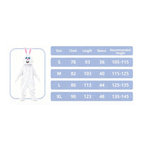 Hare Costume with Headpiece Furry Hare Costume Full-Body Bunny Suit for Children, Young Children