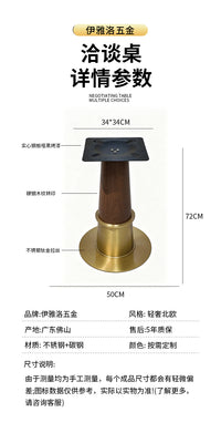 Stainless Steel Table Base with Wood Grain Finish for Round Hotel Tables
