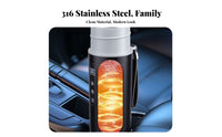 12V 24V Car Kettle Fast Boiling 12V/24V Car Kettle 316 Stainless Steel Liner Portable Hot Water Boiler for Commuters, Truckers, Road Trip, Camping