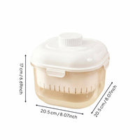 Greek Yogurt Maker Double Pressure System Yogurt Strainer Edible-Grade Material Grade Material Whey Straining Container for   Enthusiasts