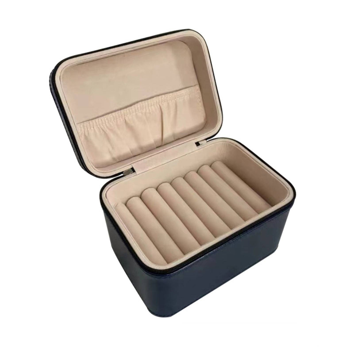 Portable Bracelet Storage Box Hard-Shell Bangle Storage Case Padded Bangle Case with Handle Zippered for Collectors