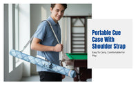 Two-Hole Cue Case, Leather Billiard Tube, Pool Bag, Snooker, 8-Ball, Protective Interior
