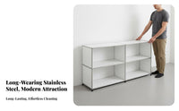Modular Shelving System Versatile Minimalist Sideboard Sturdy Living Room Storage Cabinet for Homeowners, Renters, Home Office, Entryway, Bedroom