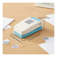 Wavy Edge Square Punch Card Making Supply Stamp Frame Puncher Easy to Use Decorative Border Punch for Teachers, Kids, Scrapbooking, School Projects