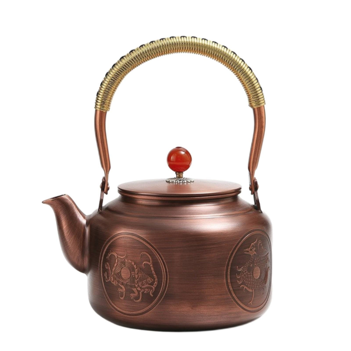 Copper Kettle Fast Boiling Copper Teapot Even Heating Kitchenware for Collectors, Home Display