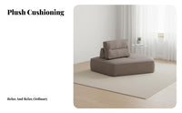 Movable Modules Tofu Block Couch Minimalist design sectional Sofa Thickened padding Living Room Furniture unrestricted Combination for Small Apartment Dwellers, Homeowners, Young Adults, Lounge Area