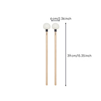 2 Pieces Maple Timpani Mallets with Felt Head Lightweight Timpani Mallet Soft Mallet with Felt Head General-Purpose for Students, Drummers, Orchestra