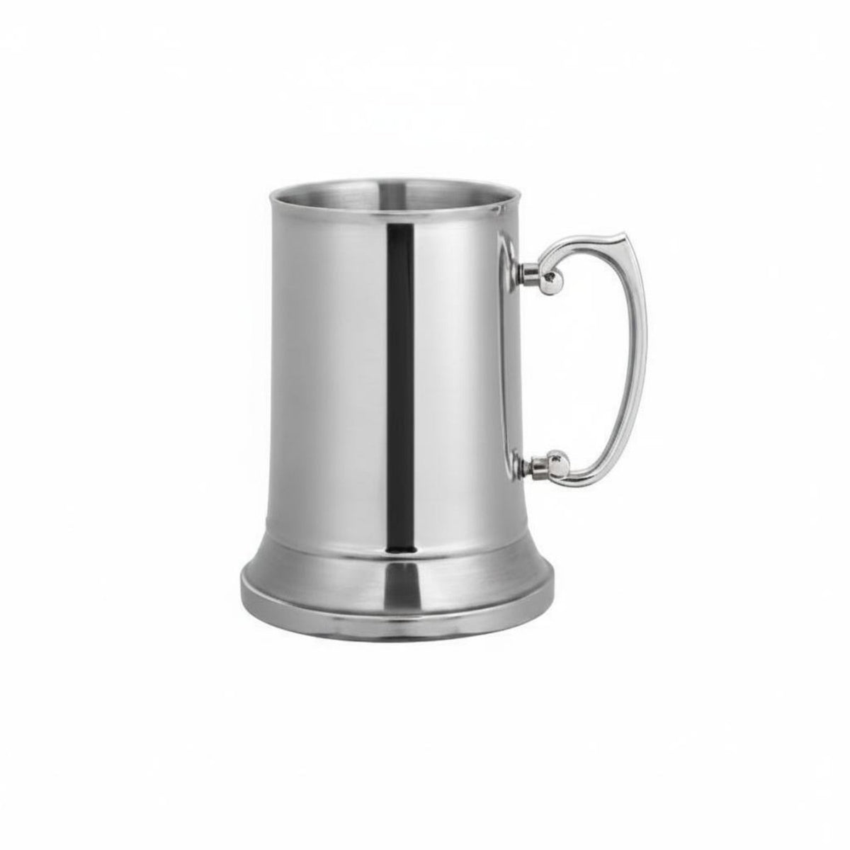 2 Pieces Heat Resistant Mug Metal Finish Stainless Steel Beer Mug Easy to Clean Drinkware Sturdy Handle for Bar, Party