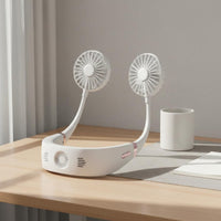 Lightweight & Portable Rechargeable Neckband Fan 3-Speed Adjustable Hands-Unrestricted Cooling Fan Ergonomic Fit for Travel, Outdoor