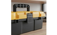 Portable Secure Latches Heavy Duty Tool Case Lockable Large for Electricians, Construction Workers, Workshop, Garage, Job Site