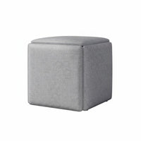 Multi-Functional 5-in-1 Cube Ottoman Space-Saving 5-in-1 store compactlying Cube long-lasting Construction Stackable Seating Sturdy Frame for Apartment Dwellers, Homeowners, Party Hosts, Living Room, Small Spaces, Bedroom, Parties