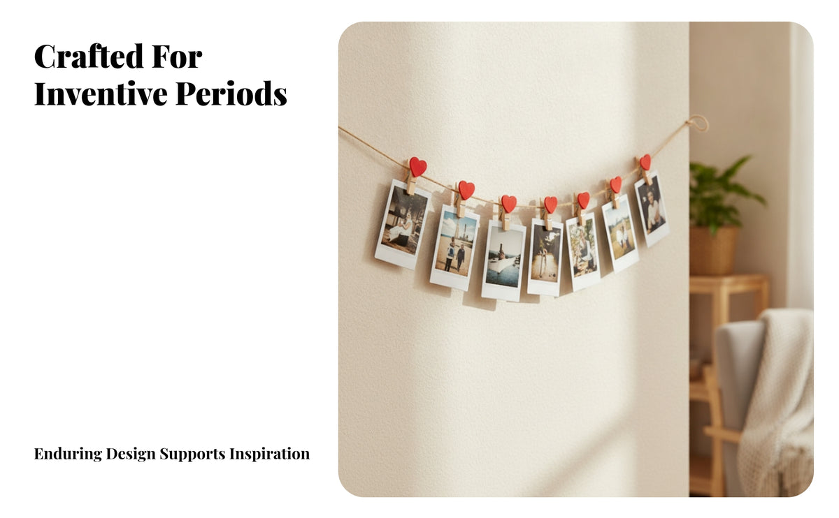 Wooden Heart Clothespins Set for Classroom Photo Wall Decoration
