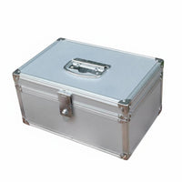 Multi-Functional Aluminum Combination Lock Box Large Capacity Combination Lock Box Sturdy Portable Security Case Sturdy Construction for Office Workers, Small Business Owners, Home, Travel, Workshop, School