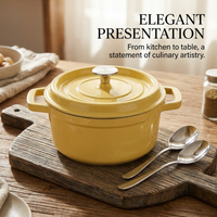 Enameled Cast Iron Dutch Oven, Heavy-Duty Cast Iron Round Pot, Ovenproof Enameled Cast Iron Dutch Oven, Enamelled Cast Iron Round Casserole Pot