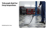 Under Vehicle Inspection Mirror With Lighting Lamp Rolling Under Car Mirror Telescopic Rod Portable for Mechanics Detection