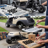 Golf Cart Hardware Kit Machined Small Vehicle Repair Kit with Sleeves for Mechanics