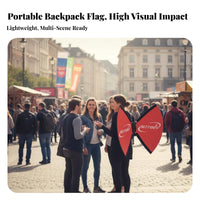 Portable Backpack Flag Patented Design Butterfly Flap Banner Interchangeable Banners Walking Banner Wind Resistant for Event Personnel, Promoters, Advertisers, Outdoor Events, Street Advertising S, Trade Exhibition S, Exhibitions