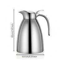 Coffee Carafe with Push Button Lid Rustproof Thermal Carafe Thermal Pitcher with Handle for Caterers