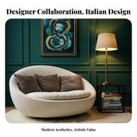 Enveloping Chair rotate Function Single Sofa Modern aesthetic Living Room Seating for Homeowners, Office Workers, Lounge Area, Bedroom, perusing corner