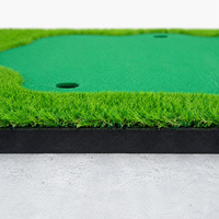 Indoor Putting Green, 3m Practice Putting Mat with 12 Holes, Portable Synthetic Turf for Office Home Golfers