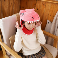 Lightweight Dinosaur Hat with Neck Cover Embroidered Dinosaur Costume Hat Warm Handmade for Photo Shoots