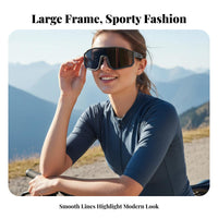 Oversized Cycling Glasses Lightweight Windproof Guard Sunglasses Guard Sports Sunglasses Wide View for Women, Running, Fishing