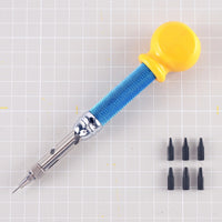 Punch Tool with Interchangeable Tips Hole Perforator Wrist Strap Hole Perforator for Leathercrafters, Crafters, Leathercraft