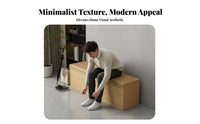 Multi-Functional Lift-Top Storage Bench Comfortable Padded Seat Lift-Top Ottoman Chest High-Density Foam Cushion Upholstered Seating Long-Lasting & Sturdy for Apartment Dwellers, Business Owners, Entryway, Living Room, Small Areas, Playroom
