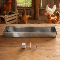 Chicken Feeder, Stainless Steel, 9×6cm, Hanging Type, Pest Control, Feeder, Poultry Farming Supplies