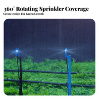 360 Degree Rotating Sprinkler Rain-Like Spray C-Shaped Shaped Micro Sprinkler Good Atomization Effect Garden Irrigation Nozzle for Lawn, Farm, Yard