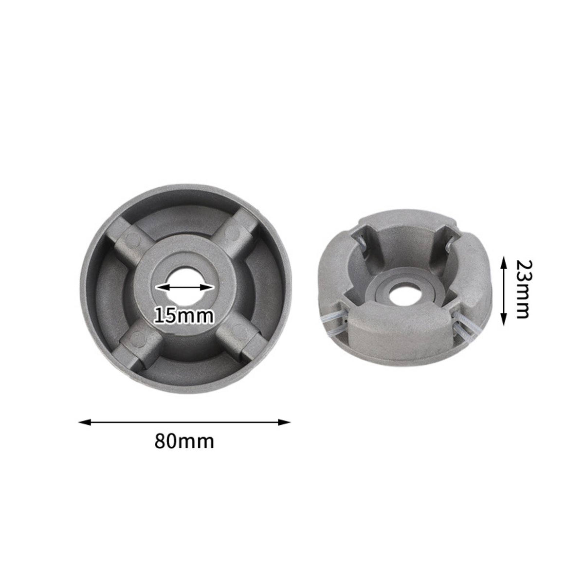Aluminum Grass Trimmer Head Heavy Duty Trimmer Head with Nylon Line Compact Hardware Thickened for Gardeners, Landscapers, Garden Weeding, Yard Maintenance