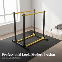 Multi-Functional Home Gym Parallel Station Non-Slip Grips Bar Station Stable Base Heavy Duty Stands Floor Protection Feet for Gymnasts, Beginners, Adults, Indoor
