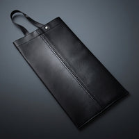 Storage Bag for Car Interior Accessories and Home Office, PU Leather Sun Visor Paper Storage Case, Hanging Car Tissue Holder, Modern Style 1pc