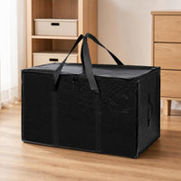 Relocation Bag Featuring a Label Pocket Zippered Relocation Bag with Zipper Heavy Duty Tote with Handles for Homeowners