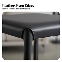Light Luxury Design Stackable Saddle Stool Space-Saving Backless Saddle Stool Modern Design Dining Seat Long-Lasting Construction for Guests, Homeowners, Restaurant Owners, Living Room, Waiting Area, Kitchen, Basement