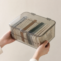 Large Storage Containers, Clear POLYSTYRENE Flip Top Pantry Organiser, Completely New Material for Dry Goods, Food Storage Box