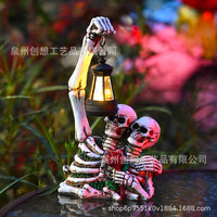 Halloween Solar Skull Lantern Decoration for Outdoor Garden